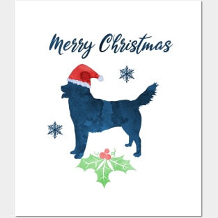 Merry Christmas Husky Art Posters and Art